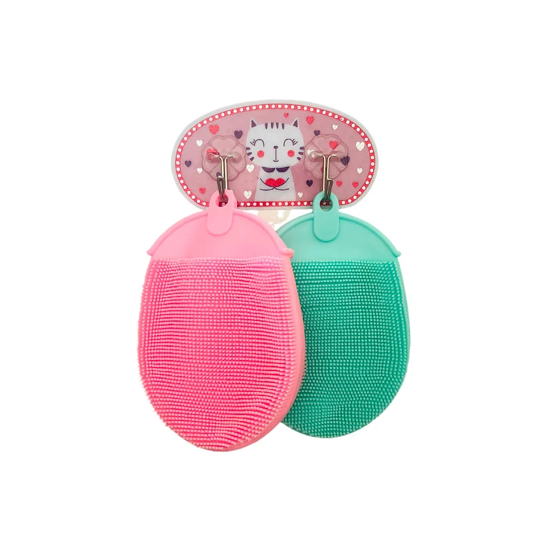 Cepillos de baño de silicona, guantes masajeadores de ducha, exfoliante corporal, nueva herramienta de lavado de belleza, removedor de piel muerta, 1 unidad