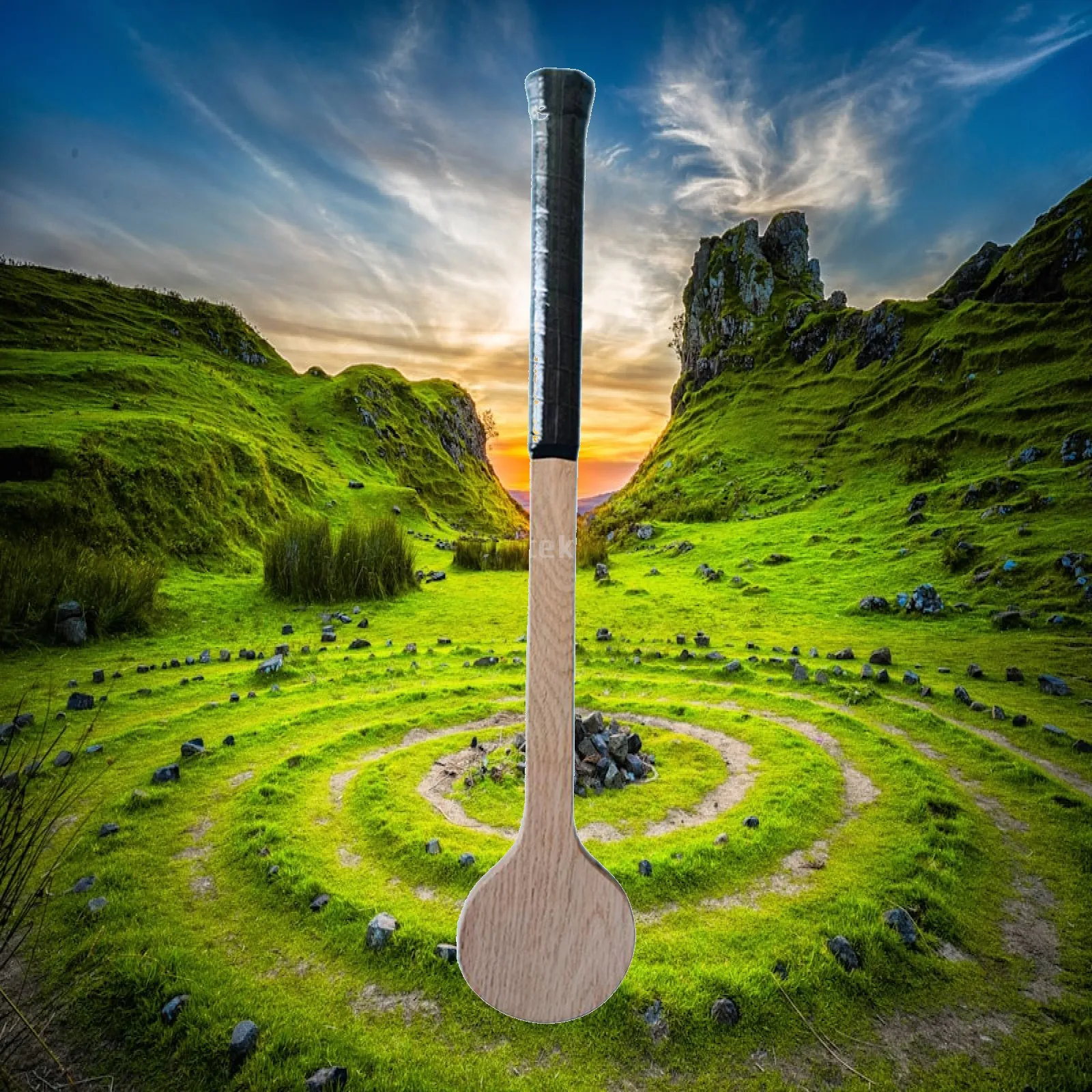 Tennis Sweet Spot Training Racket Wooden Spoon Style Accuracy Bat for Tennis Beginner Practice