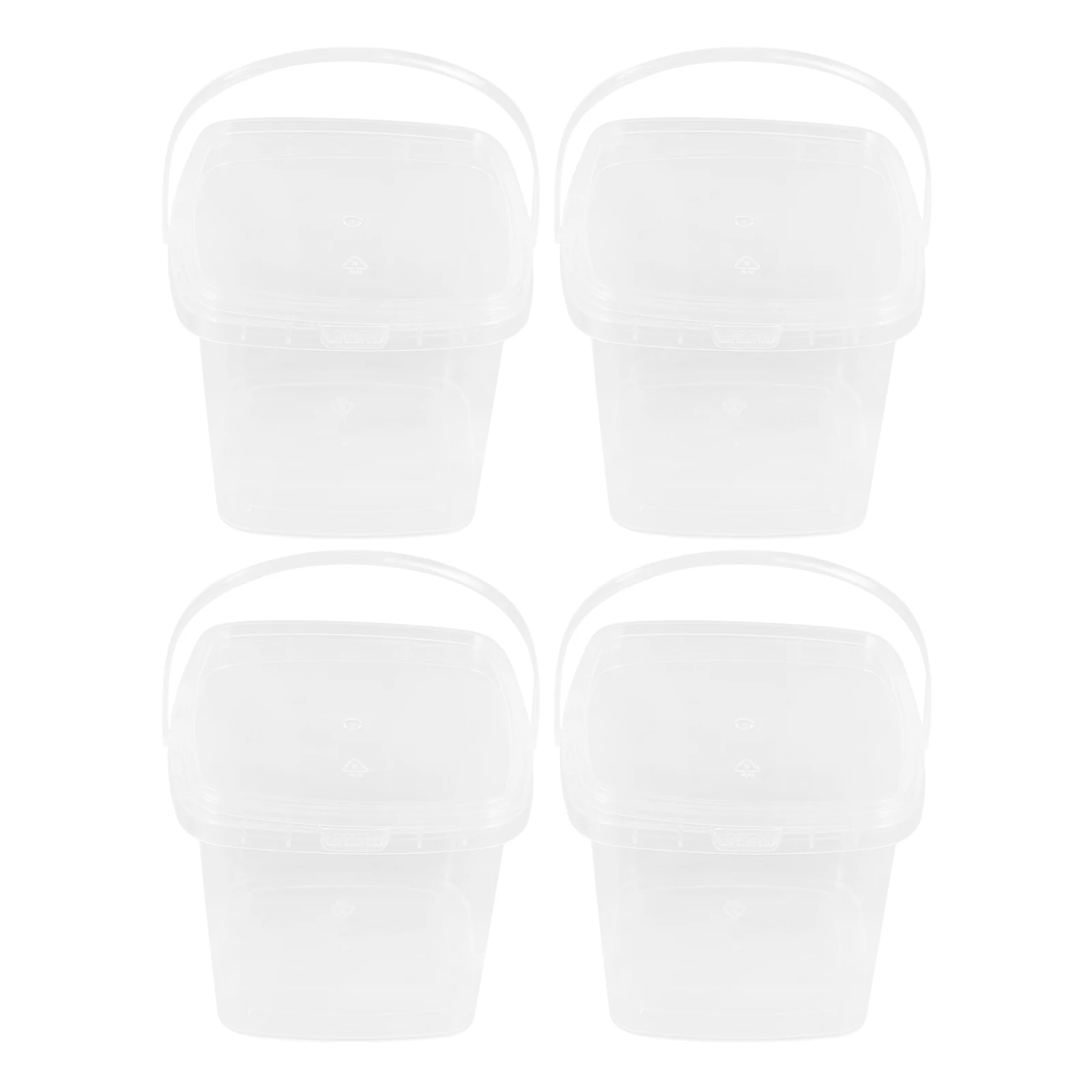 

4 Pcs Ice Cream Box Freezer Container Yogurt Storage Transparent Kitchen Supplies Preservation Fruit Keeper Household