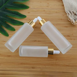 20ml-100ml Dropper Bottle Tubes Clear Glass Aromatherapy Liquid for Essential Massage Oil Pipette Refillable Bottles Container