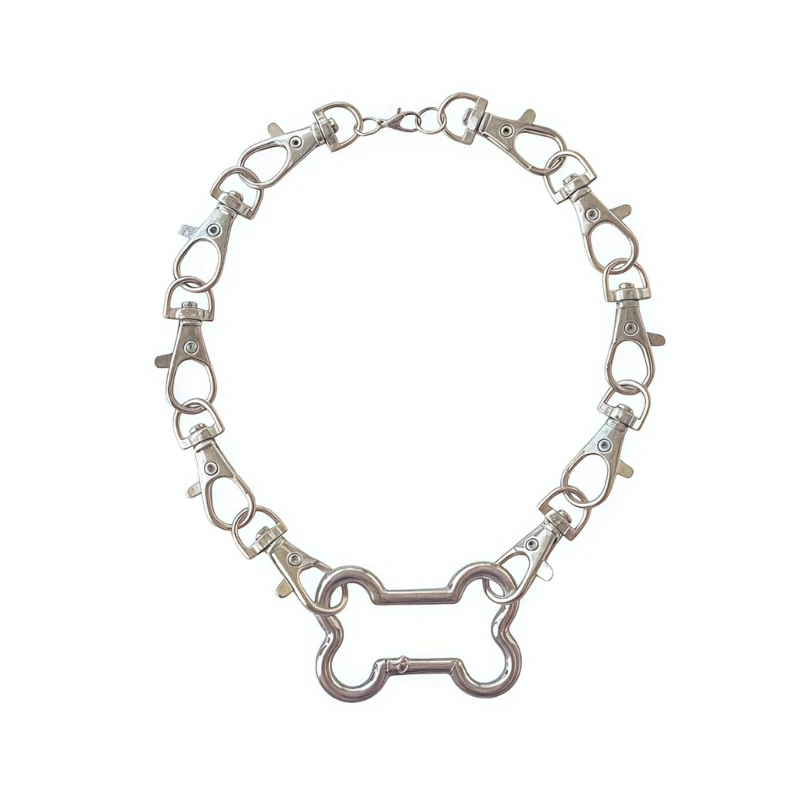 Contemporary Skeleton Button Necklace Polished Surfaces Easy Maintenance Jewelry