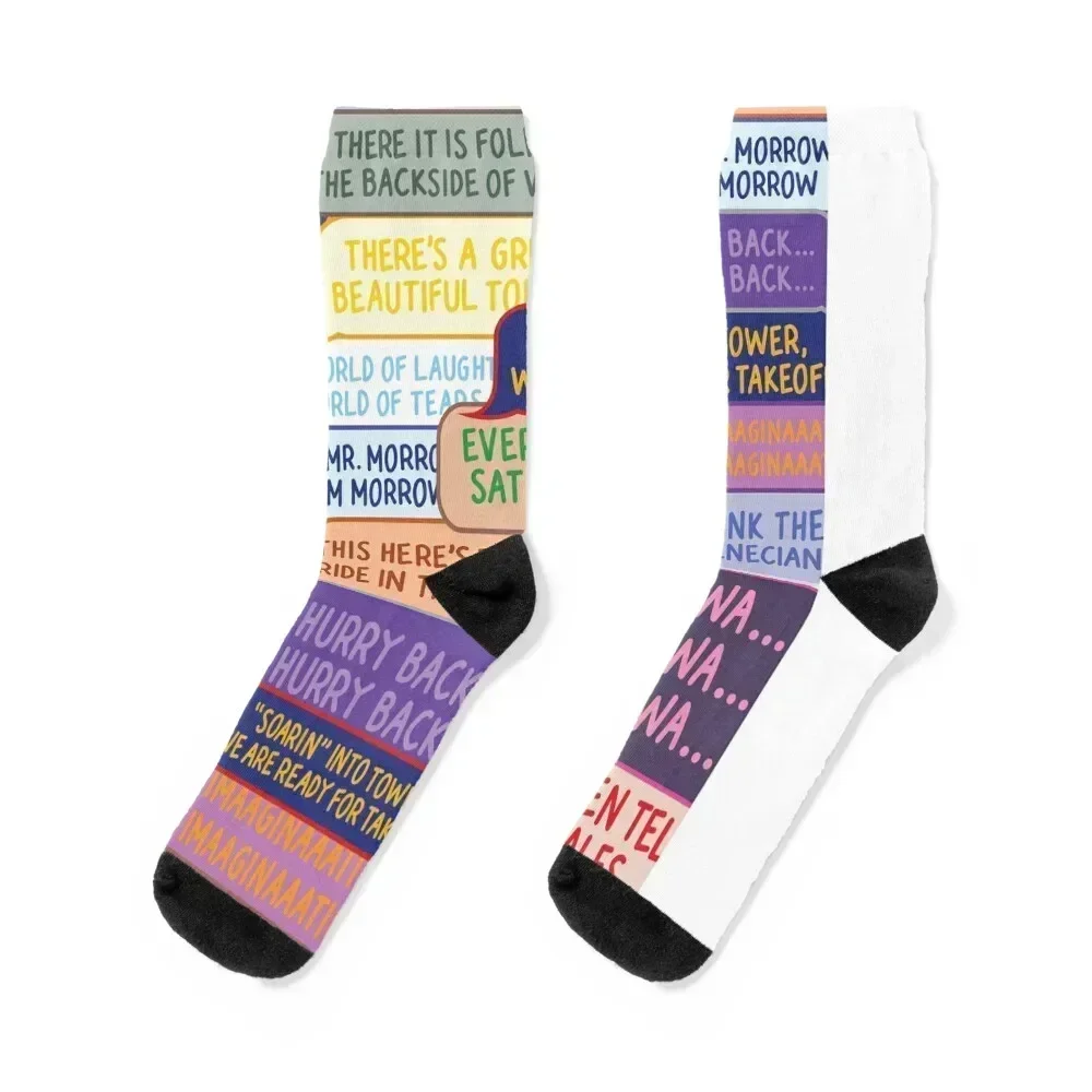 

Ride Quotes Collage Socks Non-slip cartoon New year's Socks Woman Men's