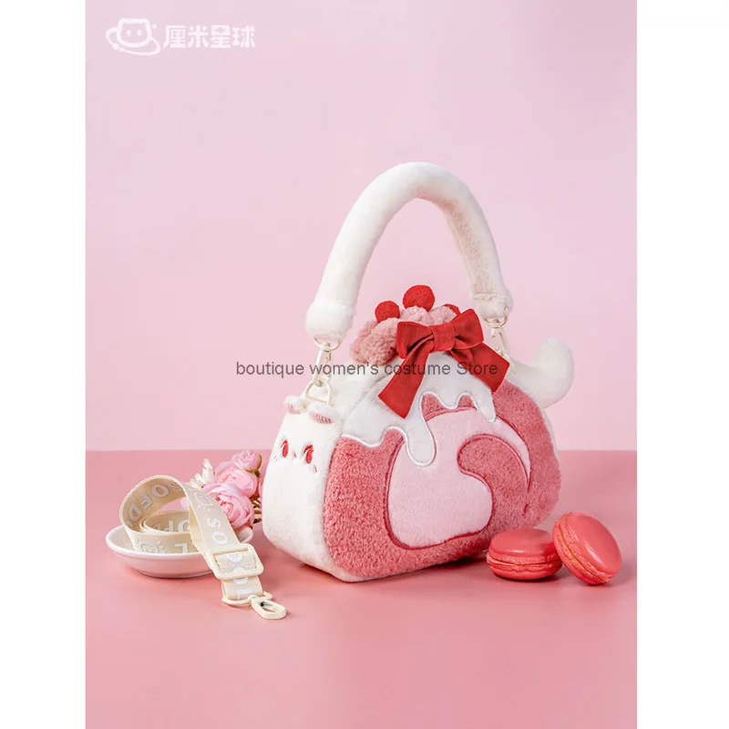 

Плюшевая сумка-кроссбоди Centimeter Planet Kitten Roll, милая плюшевая сумка через плечо, подарок для девочки в стиле Лолита, кавайная сумка-тоут