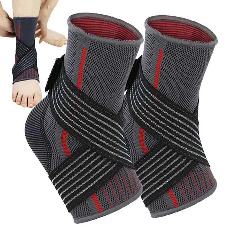 Ankle Sleeve Lace Up Support Ankle Wrap With Adjustable Strap Ankle Support For Running Basketball Injury Recovery Sports