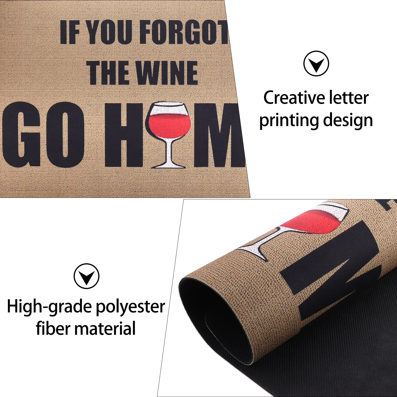 Creative Letter Printed Absorbent Floor Mat Non- Mat Decorative Ground Pad For Bedroom Living Room Home Perfect Gift