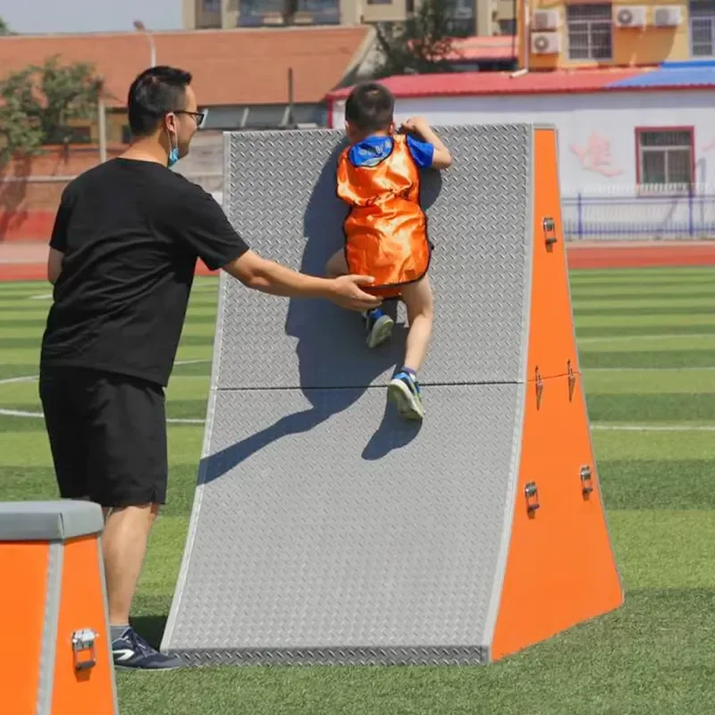 Kids Indoor Climbing Frame Inverse Curve Physical Training Equipment Sensory Parkour Gear for Children Sports Playground