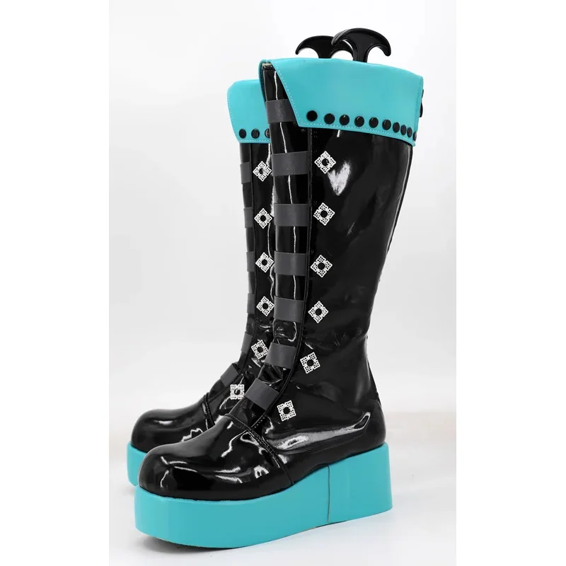 

aaa12 3Comic Women MIKU cosplay Raccoon Girl role play platform boots high heel shoes costumes