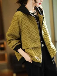 New Autumn Winter Women's Jackets Hooded Jacket Cardigan Coats Luxury Designer Wear Korean Fashion Tops Loose