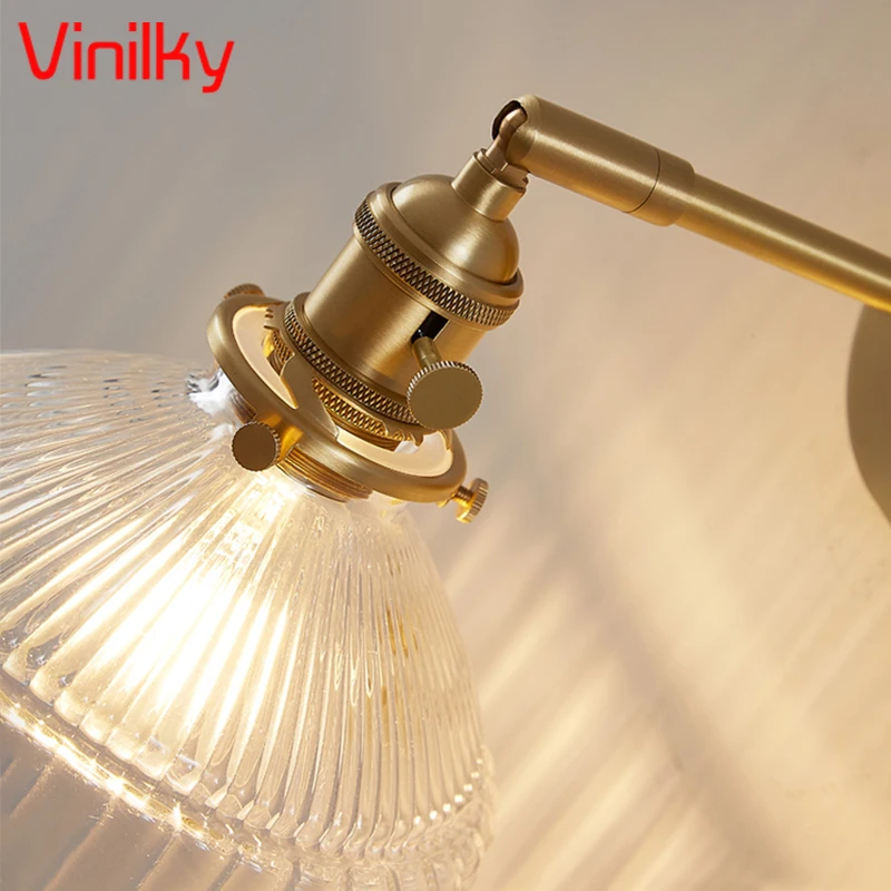 Imagem -06 - Nordic Glass Brass Wall Lamp Personalidade Corredor Corredor Luzes Arandela de Cabeceira do Quarto Decoração Interior Art Led Lighting Fixture