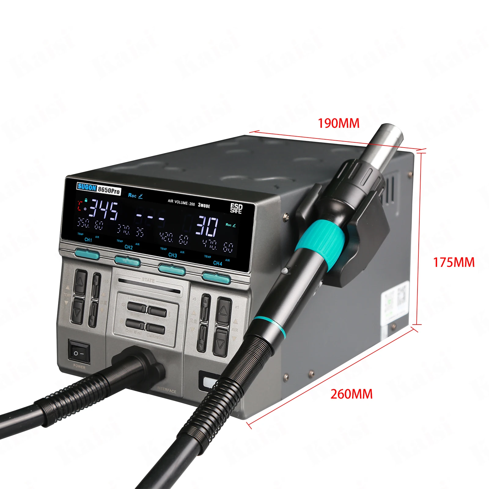 Factory Price! Sugon 8650 Pro Curved Ver. 1300W Digital Rework Station Hot Air Gun 110V 220V  for repair work 100℃-550℃