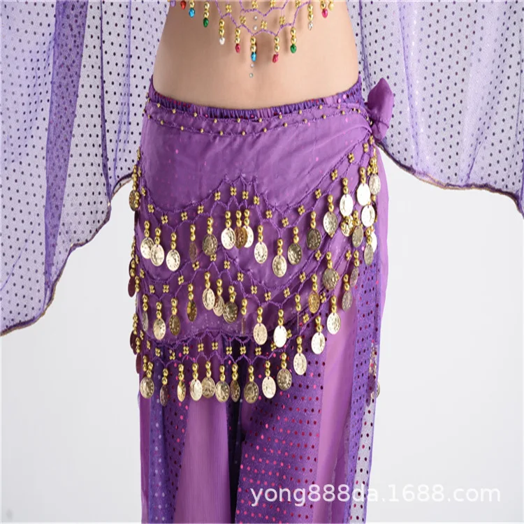 Yongda Jiayi سلسلة الخصر للرقص الشرقي 128 عملة الخصر سلسلة الكبار المبتدئين ممارسة سلسلة الخصر قلادة