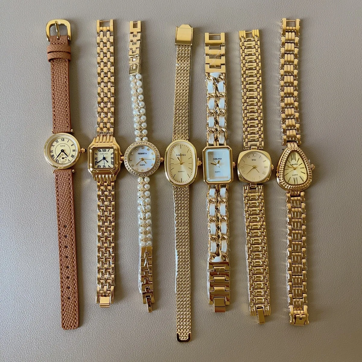 

Кварцевые наручные часы класса люкс для женщин, часы Godinniki с золотой цепочкой и жемчужным декором