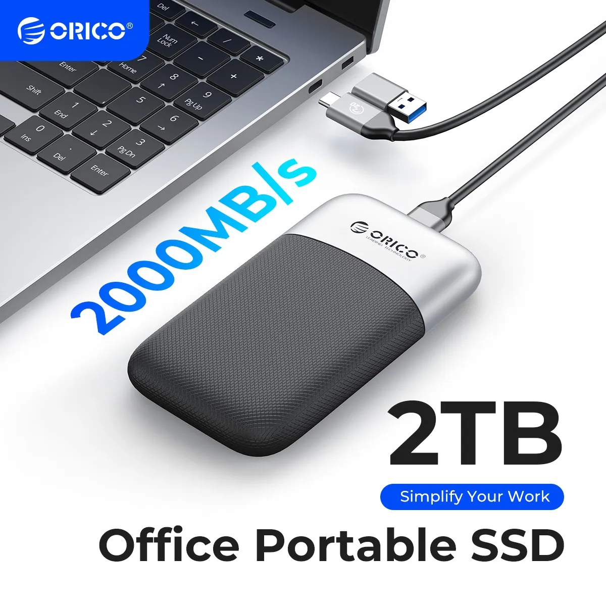 

ORICO Taichi Portable SSD 2000MB/S External Solid State Drive 2TB 1TB 512GB USB 3.2 Gen2 Type- C PSSD for HUAWEI MateBook Laptop