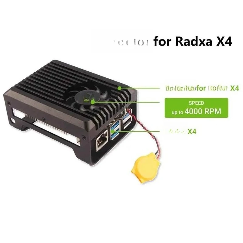 Aluminum Alloy Shell  Computer 4000rpm 2-Pin 1.25mm Pitch  Ra  Dxa X4 Metal Case Single Board Connector 5V for Ra  D Xa X4