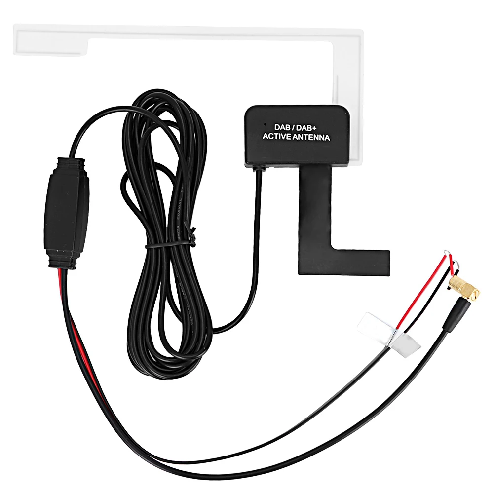 Car 3Meters Wire 20db Digital Radio Patch Concealed Antenna Adhesive Aerial DAB SMB 12V Antenna