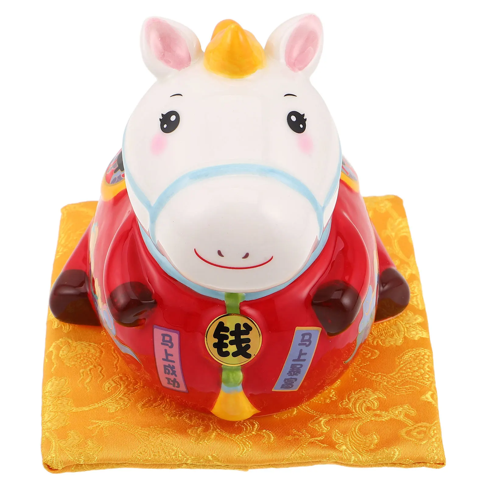 

2026 Chinese Zodiac Horse Money Box - Ceramic Horse Coin Bank for Cash Saving - Decorative Animal Statue for Home Office -