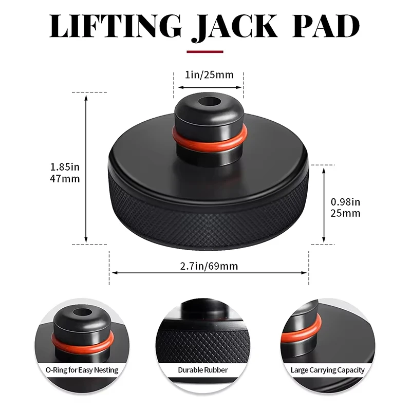 สําหรับ Tesla ยางแจ็ค Lift Pad Point Adapter สําหรับ Tesla รุ่น 3/Y/S/X/3 + รุ่น Y 2025 แจ็ค Lift Pad จุดอะแดปเตอร์