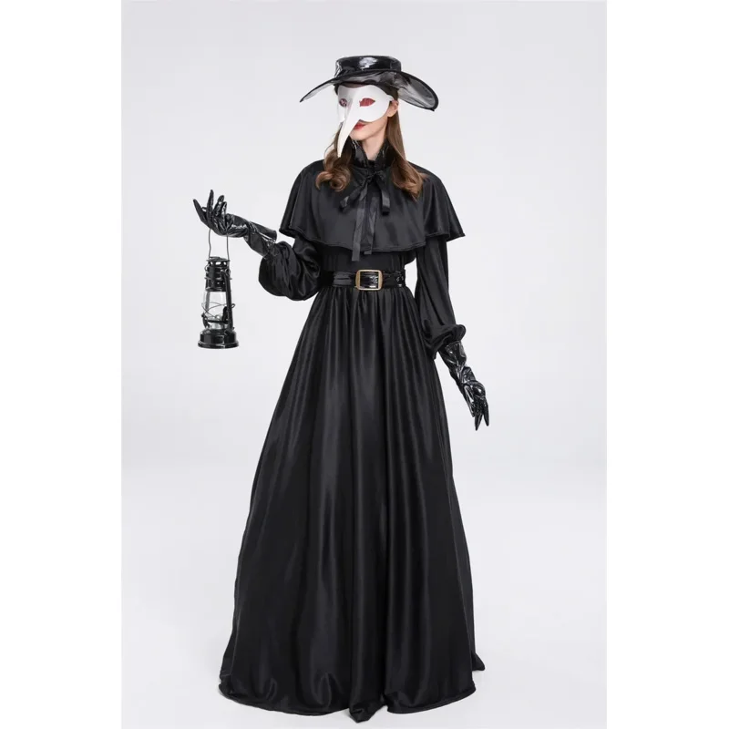 جديد هالوين تأثيري طبيب الطاعون الظلام الزنزانة بطل زي الغراب منقار قناع المرحلة زي حفلة