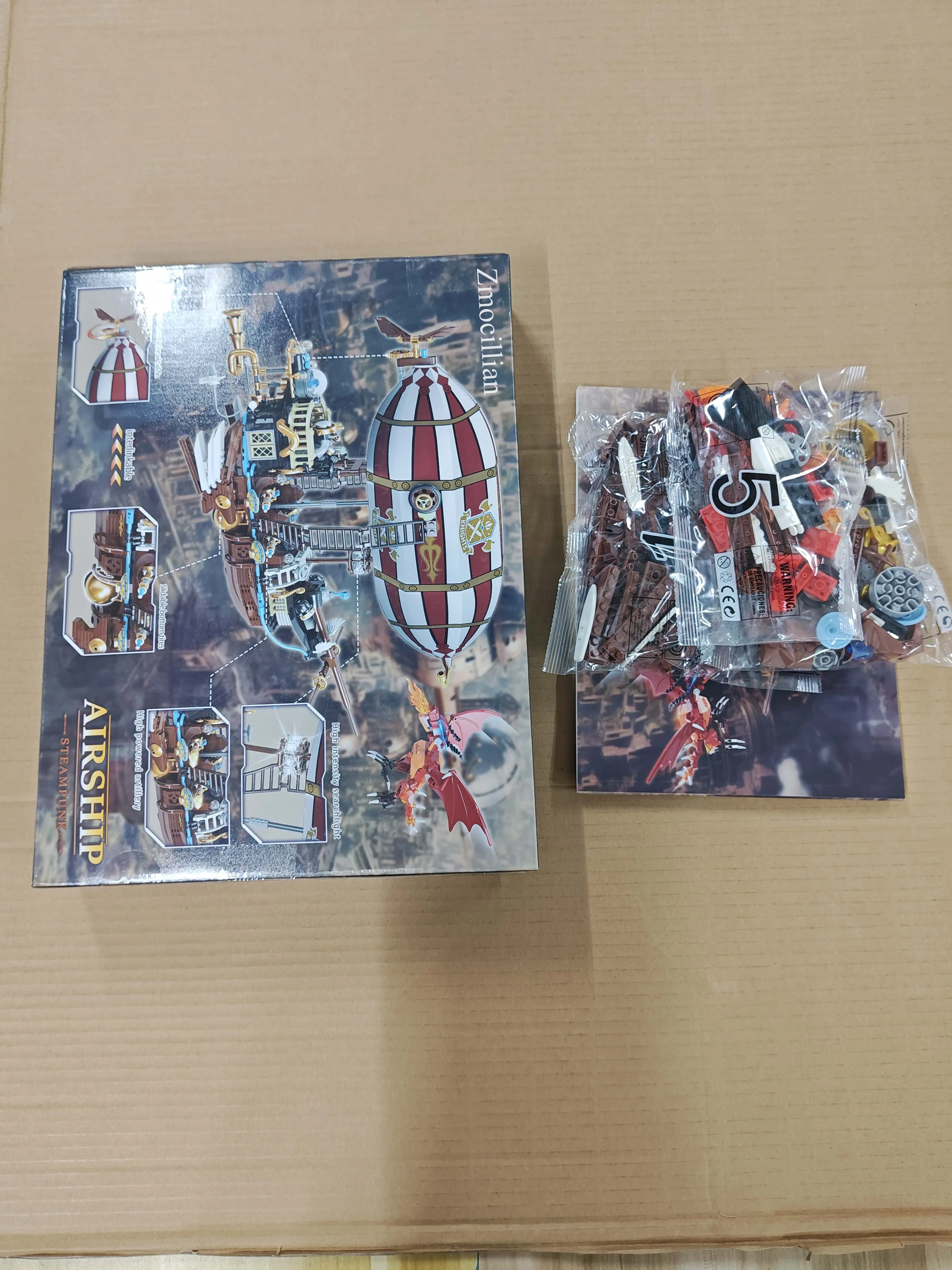 Zmocillian Modular Boat Kit, Airship Building Blocks Sets, Gift Model Ships Kits to Building Blocks for Adults and Teens 1283pcs