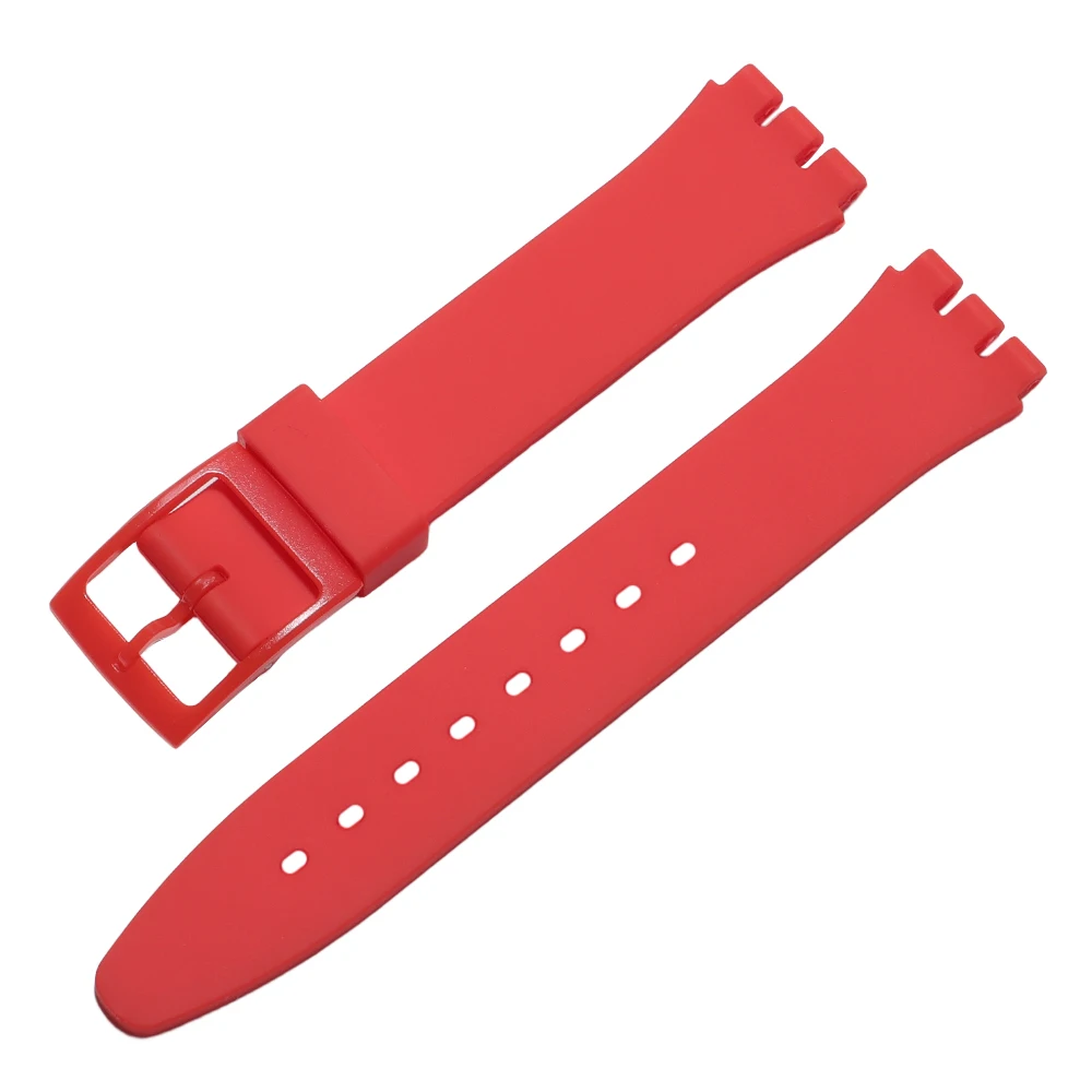 Silikon-Uhrenarmband für Swatch, buntes Sportarmband, Ersatz-Armband, Gummi-Uhrenzubehör, 16 mm, 17 mm, 19 mm, 20 mm – Detail 12