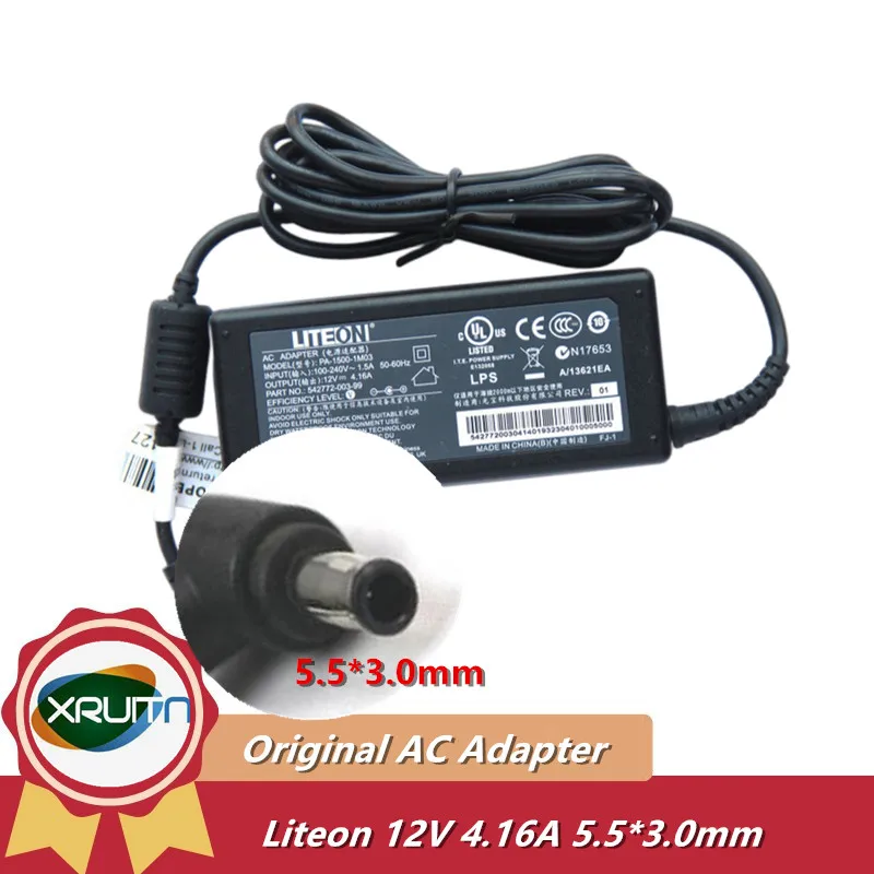 Cargador adaptador de CA con punta genuina Liteon PA-1500-1M03 50W 12V 4.16A 5,5 x 3,0 mm 542772 -003-99 Fuente de alimentación