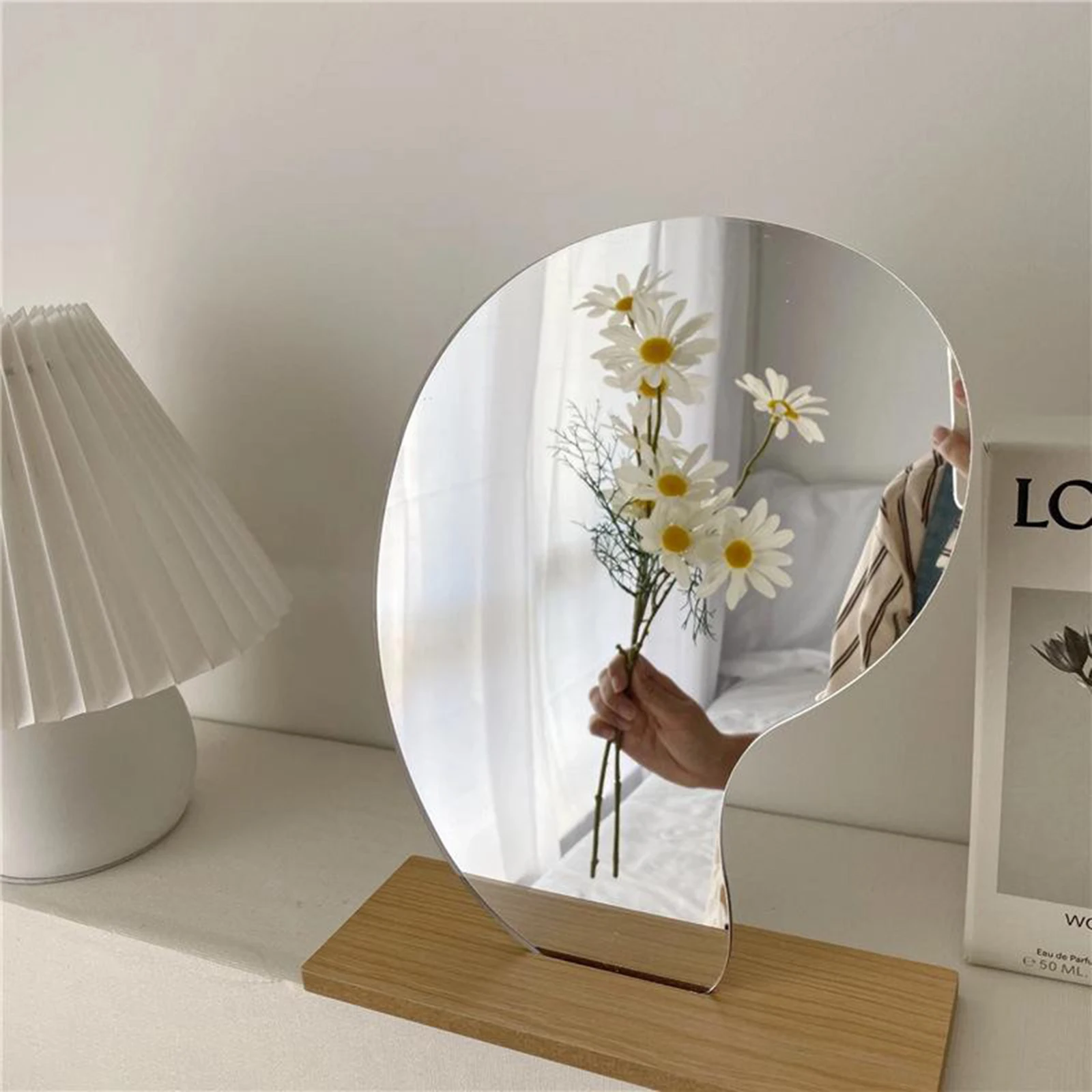 Irregularly Shaped Mirror Tabletop Mirror with , art for Decorative Acrylic