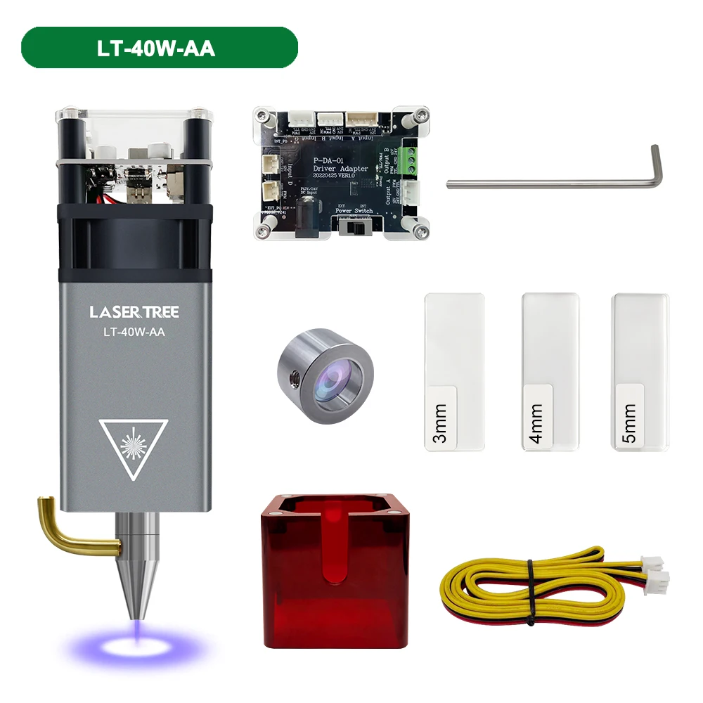LASER TREE 10W lasermodule met Air Assist 5W lasergraveerkop 450nm blauwe TTL-laserkop voor CNC-lasersnijmachine