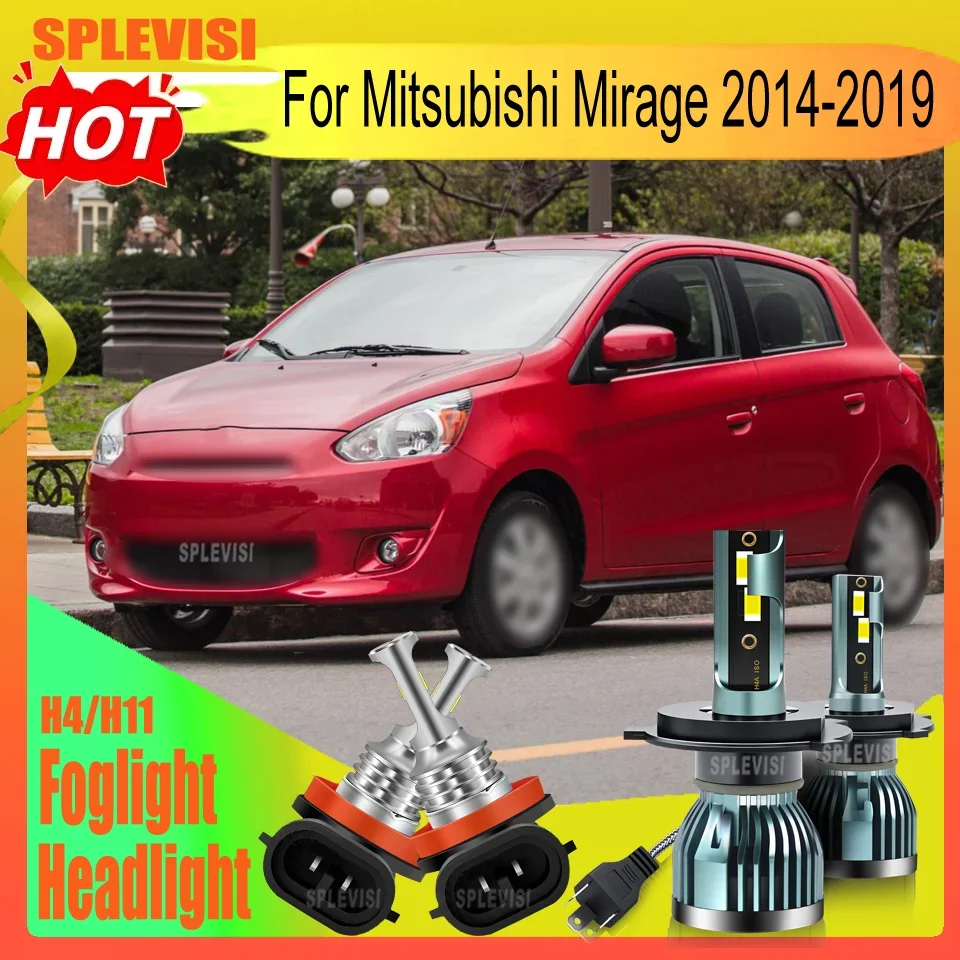 H4 H11 Headlight FogLight Improved Night Lighting Performance Plug and Play For Mitsubishi Mirage 2014 2015 2016 2017 2018 2019