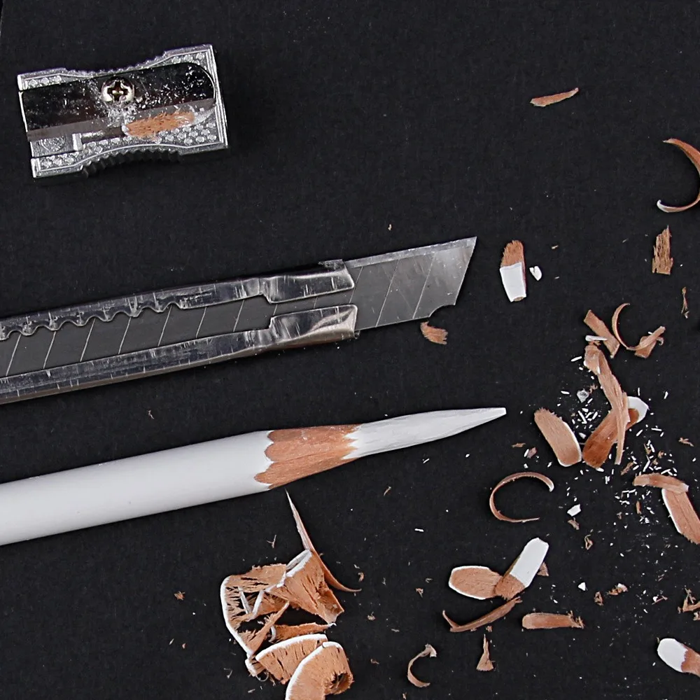 

3Pcs Soft/Medium/Hard Charcoal Pencils Set Drawing Pencil White/Black Charcoal Pen Sketch Pencil Professional Art Supplies