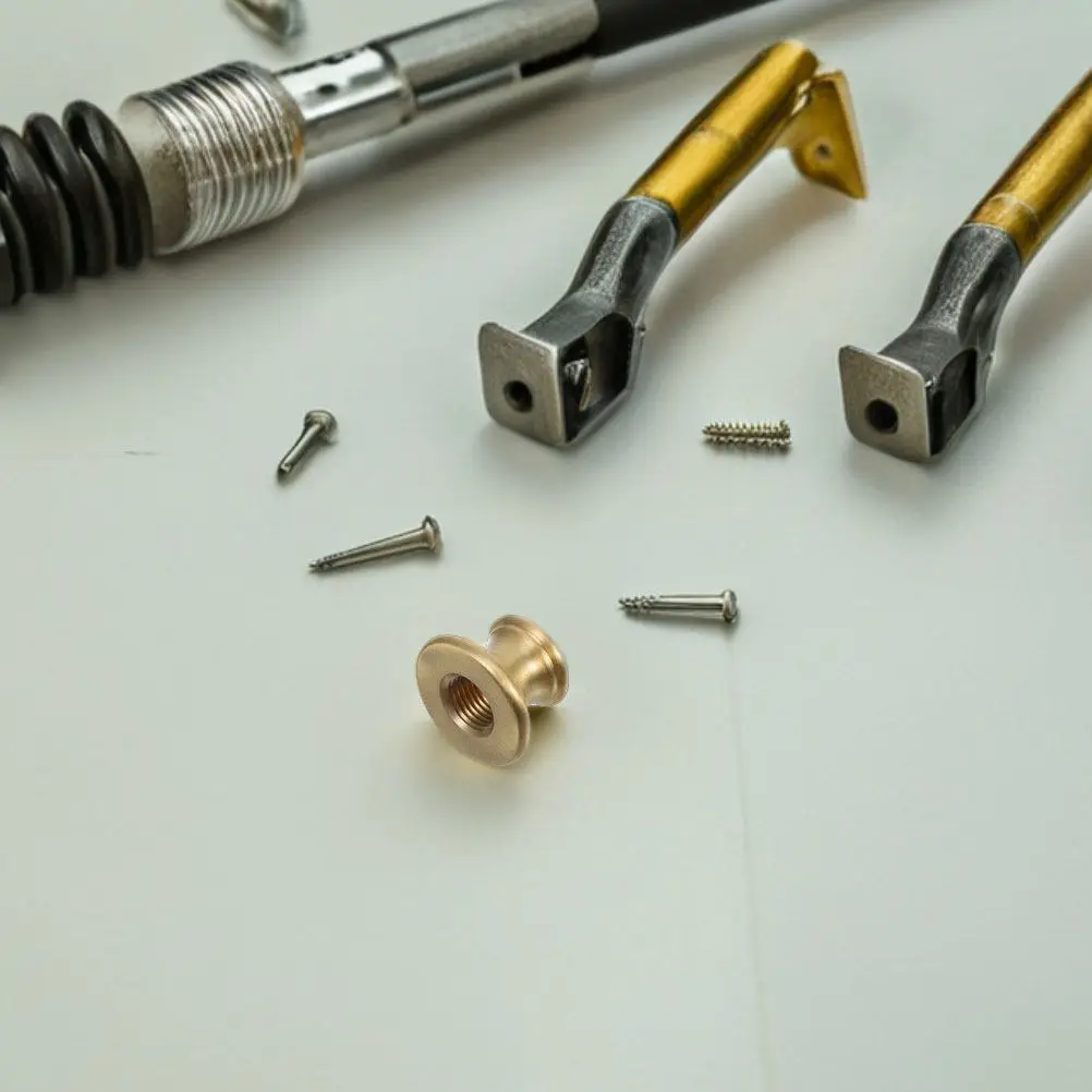 Brass T-Shape Lamp Connector for Table & Wall Lamps – 2pcs, Threaded, High-Strength Extension Spindle