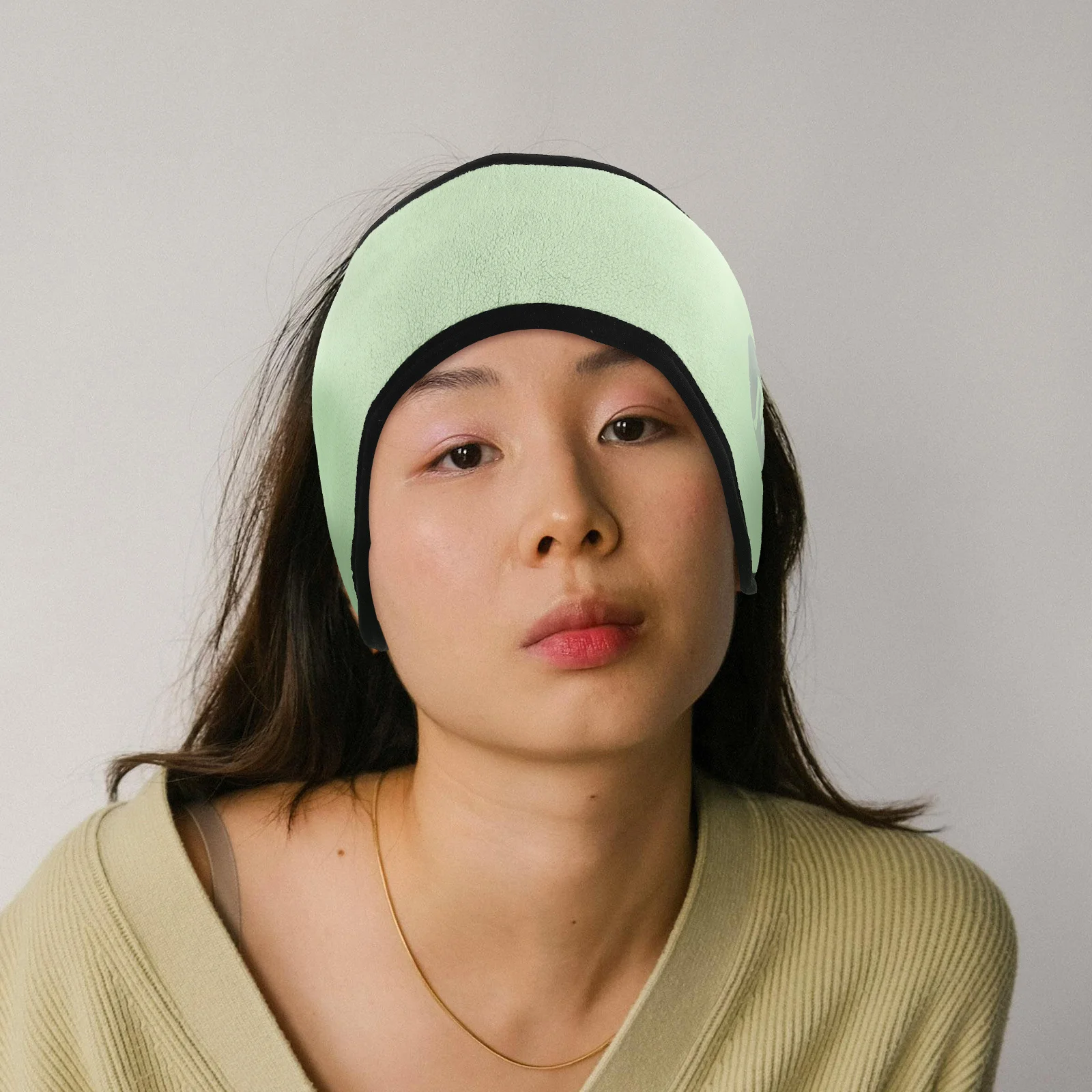 الشتاء الرياضة في الهواء الطلق على الجليد يندبروف النساء الأذن يغطي عقال لينة الدافئة واقي أذن غطاء للأذنين الضوء الأخضر ركوب الدراجات