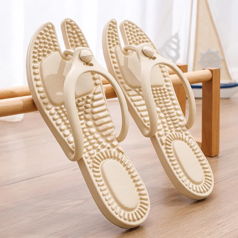 Summer Anti-skid Outdoor Casual Light Beach Sandals Men Shoes Couple Travel Folding Portable Bathroom Slippers Indoor Slides view 3