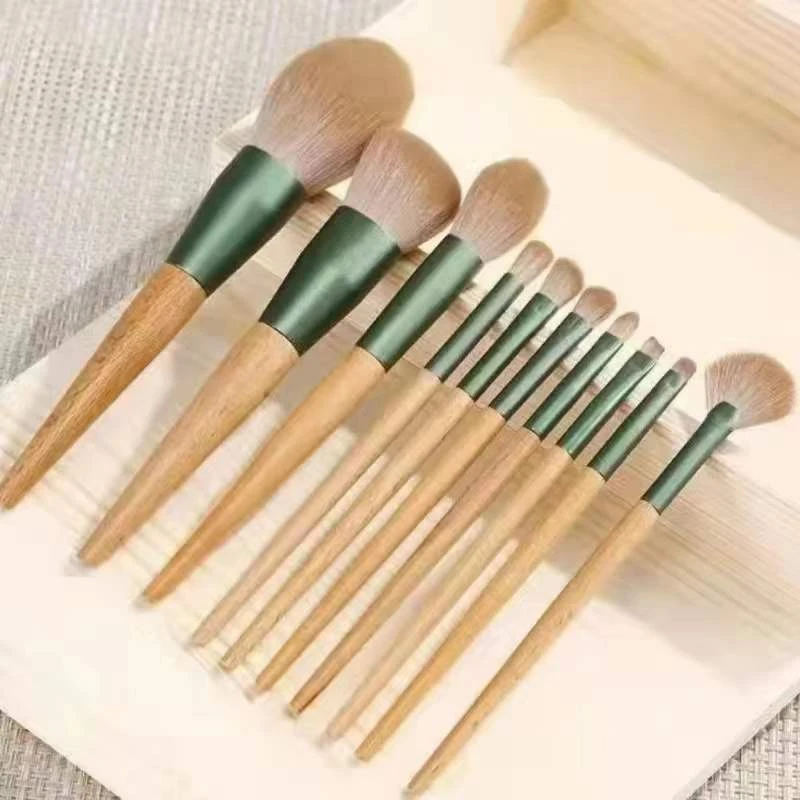Juego de brochas de maquillaje piezas, Set completo de 10 pinceles supersuaves, colorete, brocha para polvo, sombra de ojos, resaltador