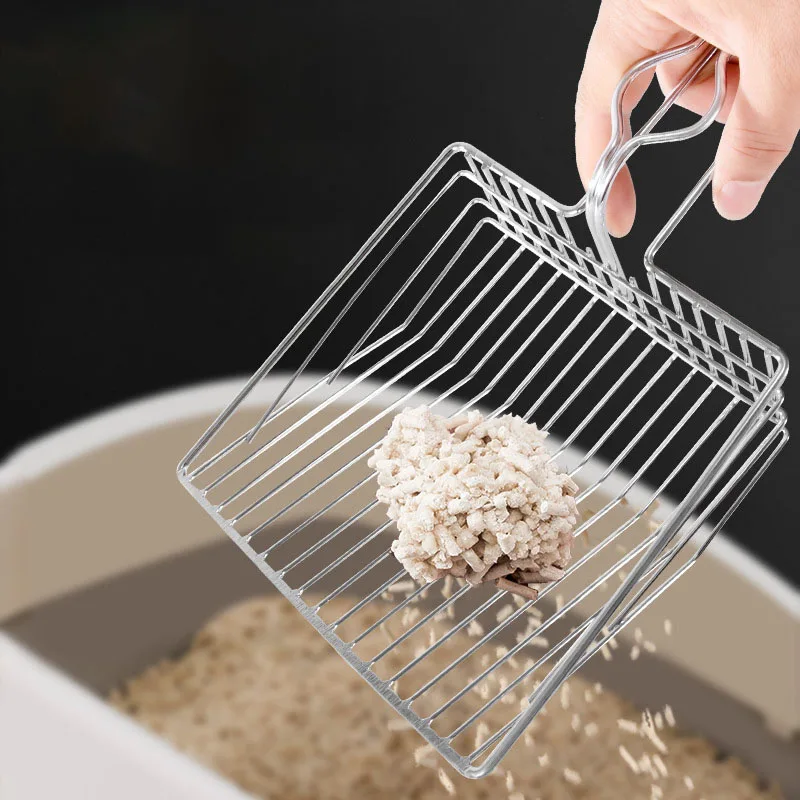 

Metal Cat Litter Shovel Hook Portable Stainless Steel Sifting Kitten Toilet Cleaning Tool Pet Products