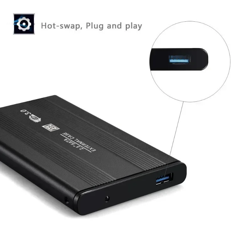 HDD 케이스 외장 USB 3.0-하드 디스크 드라이브, Sata HDD 어댑터 케이스, PC 컴퓨터 노트북 HDD 인클로저 박스, 2.5 인치