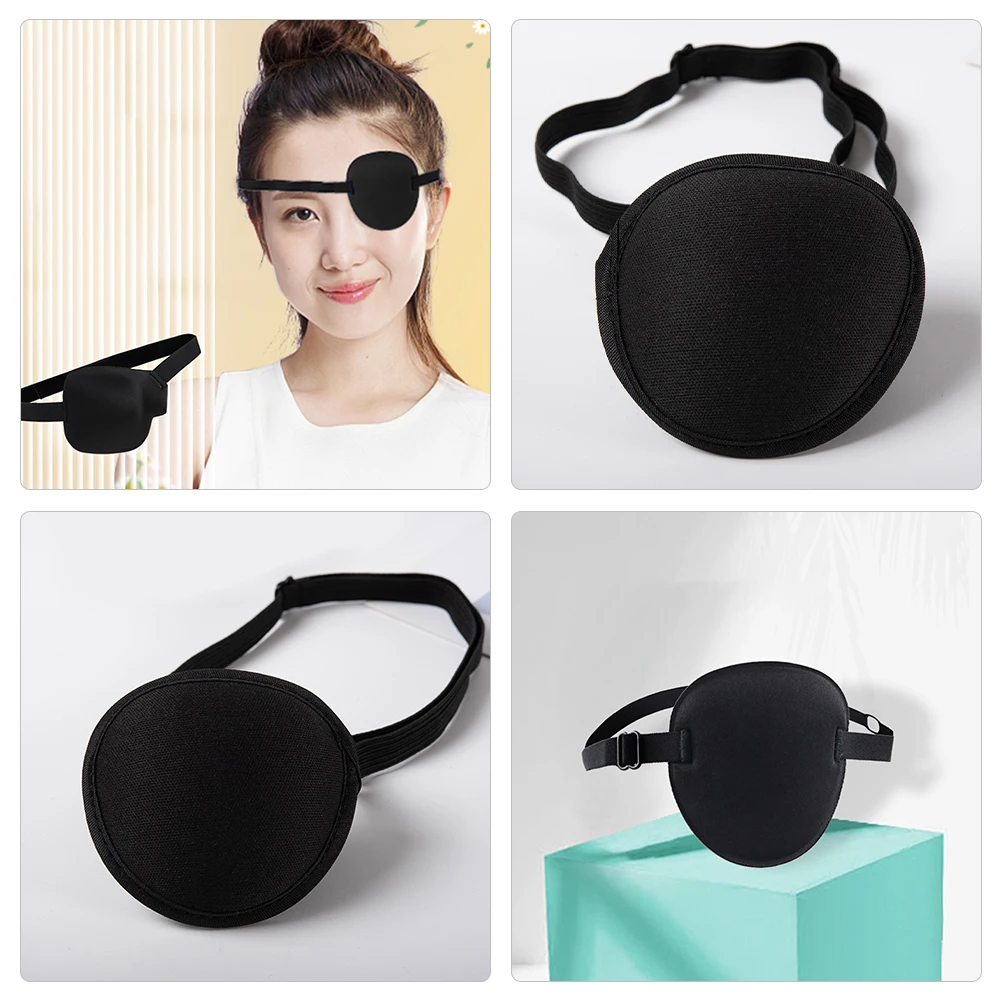 

Регулируемые повязки на глаза для взрослых, черная ткань, полипропилен, хлопок, многоразовые повязки на глаза, одиночные медицинские маски для глаз, удобные длинные