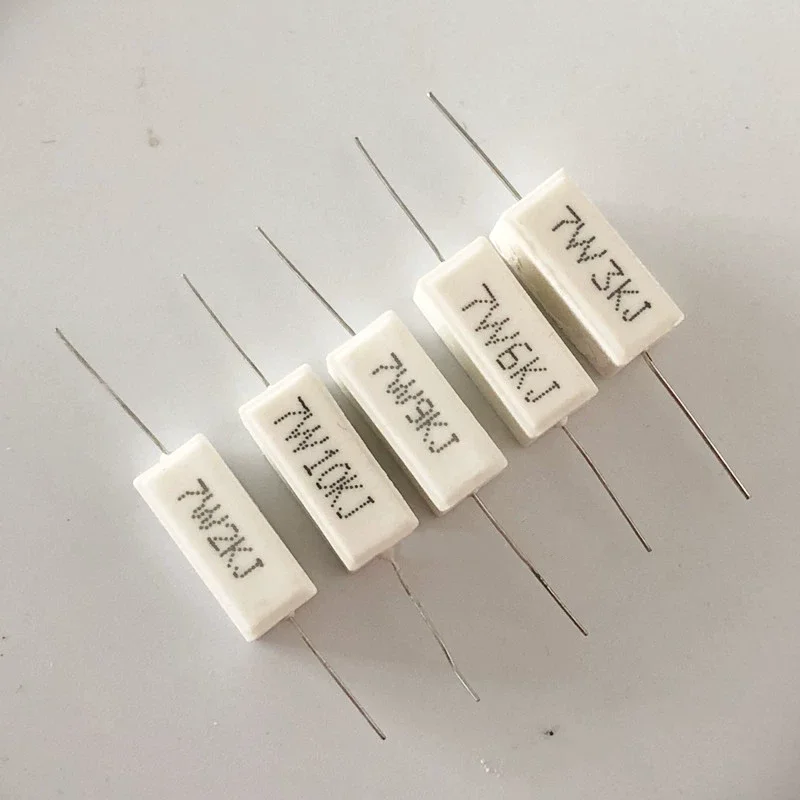 Resistor De Cimento Horizontal Cerâmico, Caixa De Luz Eletrônica LED, 10Pcs