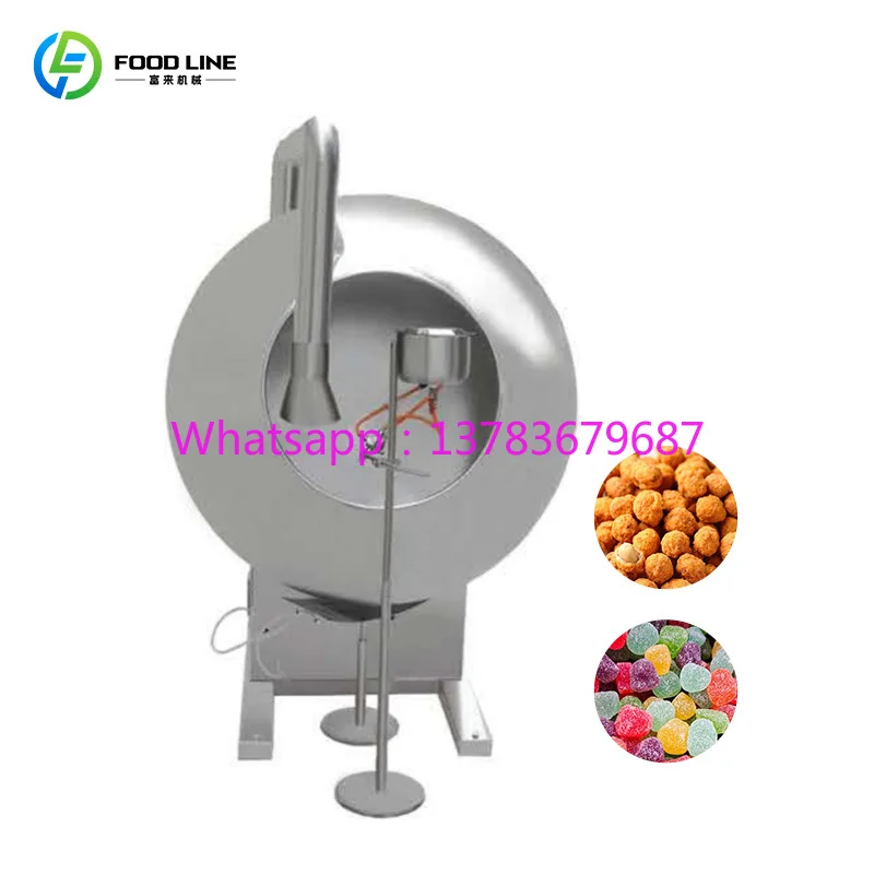 Máquina Industrial Personalizada de Recubrimiento y Confeccionado de Azúcar con Control de Temperatura para la Producción de Chocolate, Dulces y Snacks en Fábricas