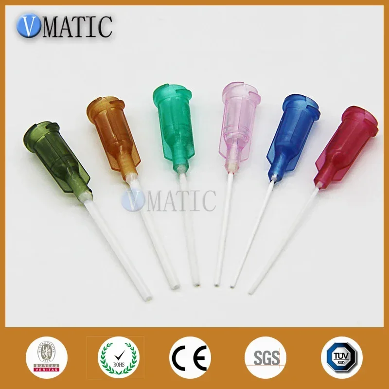 

Бесплатная доставка, 600 шт., длина 1 дюйм, гибкие наконечники из полипропилена, 14/15/18/20/22/25 г, смешанная упаковка, каждый размер, 100 шт., дозирующая игла