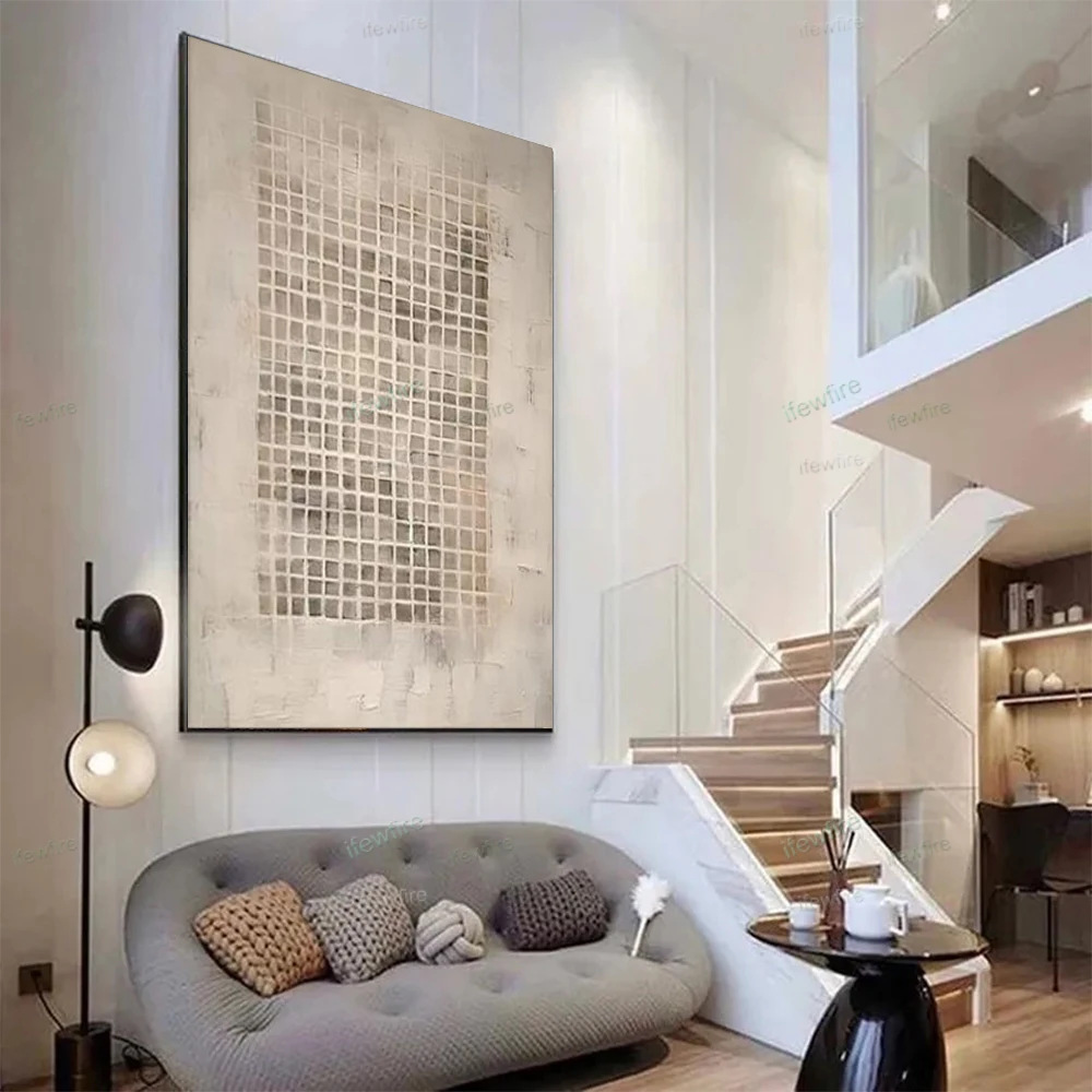 Modern Abstract Grey Texture Oil Painting On Canvas Wall Art Picture Cuadros Home Interior Painting Decor Living Room Decor Wall