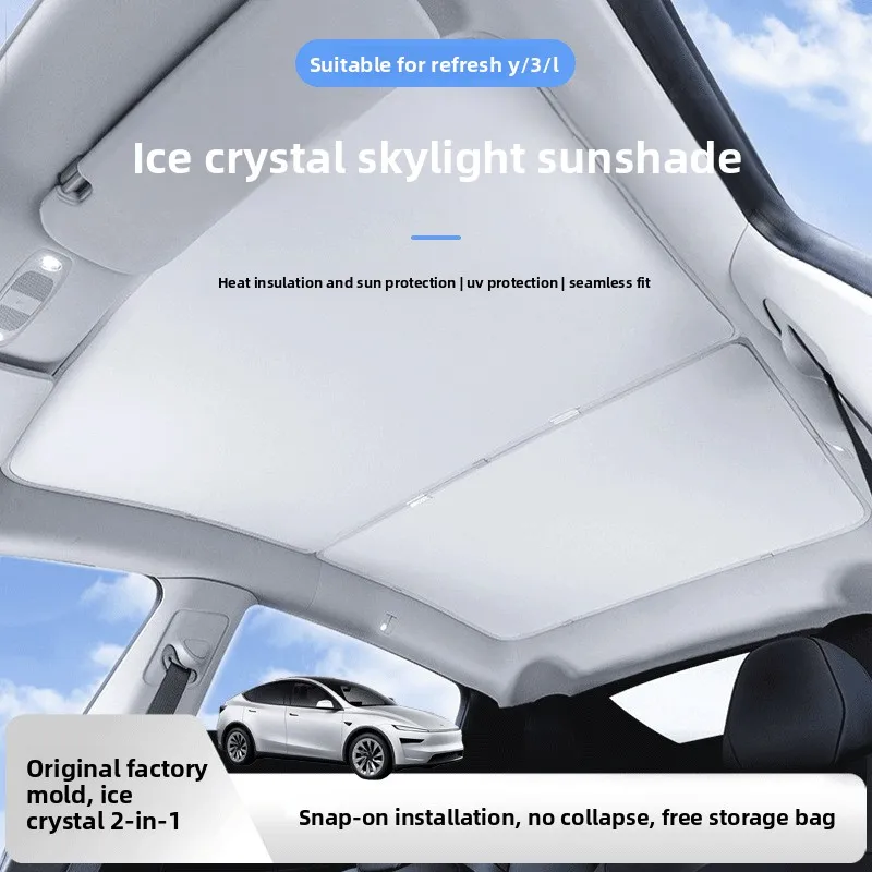 

Sunshade For Tesla Model 3/Y/YL Sunroof—Refreshed Y-Series Roof Sunshade For Sun Protection and Heat Insulation EV Sunshades