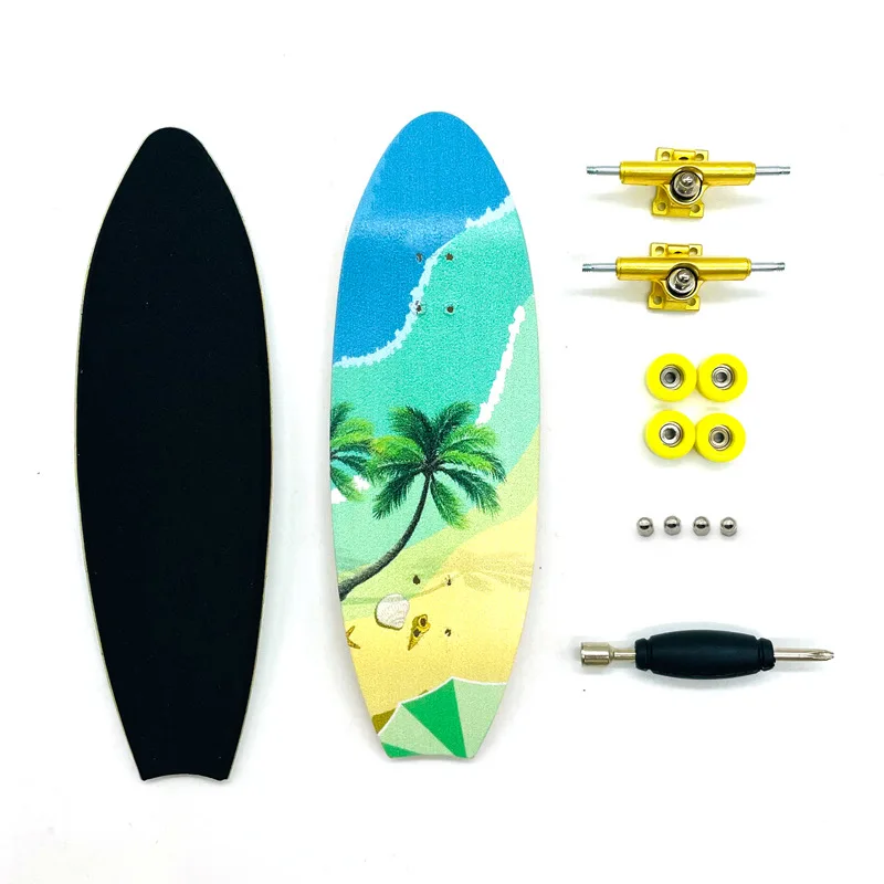 1 sztuk Mini Fishboard Finger Skateboard sport Fingerboard model nowość zabawki antystresowe zabawki sensoryczne kreatywne prezenty dla dzieci