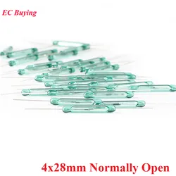 100Pcs/1pc Reed Switch Sensor 4x28mm Normally Open Sensor NO 4*28mm Magnetic Switches DIY Electronic