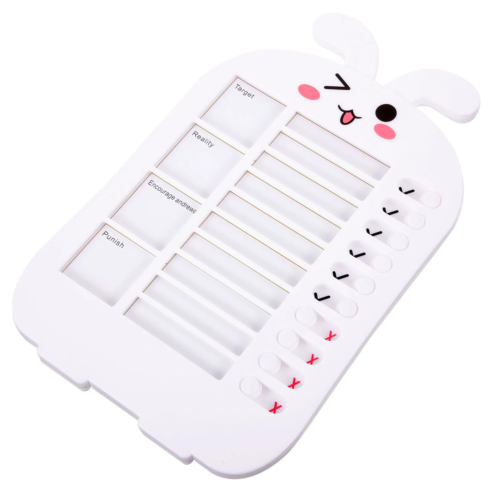 

1Set Kids Chore Chart Plastic Material DIY Weekly Routine Reminder Children Planning Chart Reward Tool