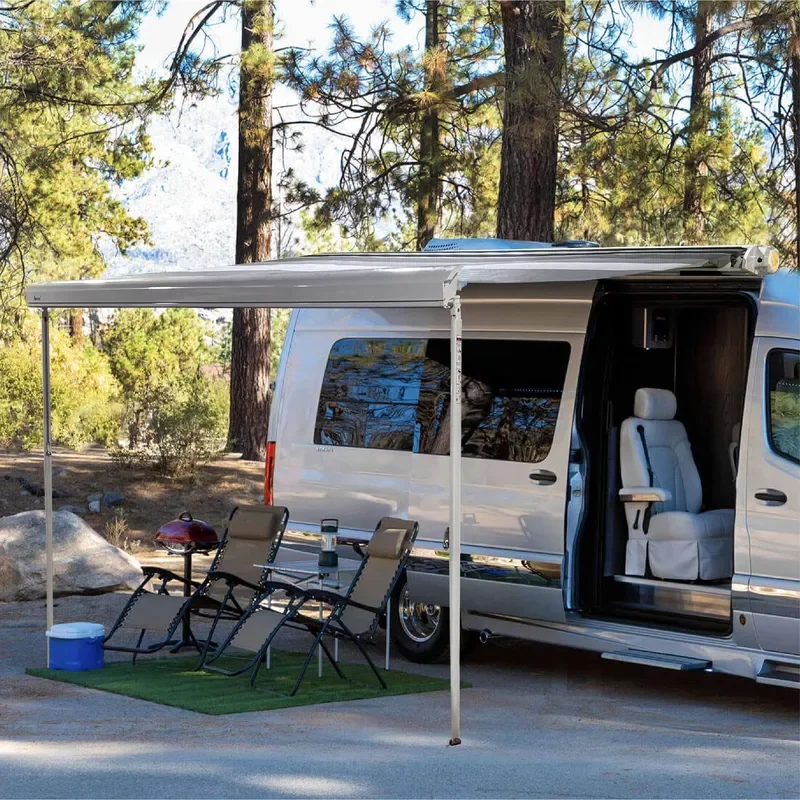 Immagine 4: Tenda da sole Awnlux W5800 impermeabile in vinile, retrattile manuale, a cassonetto completo, pieghevole per camper e roulotte