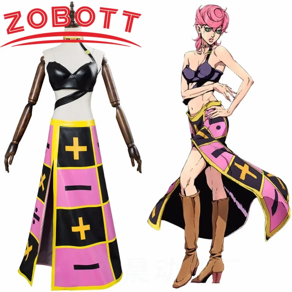 Anime JoJos Bizarre Trish Una Adventure Cosplay Costume Uniform Skirt Adult Suit Halloween Carnival Party Costumes for Women