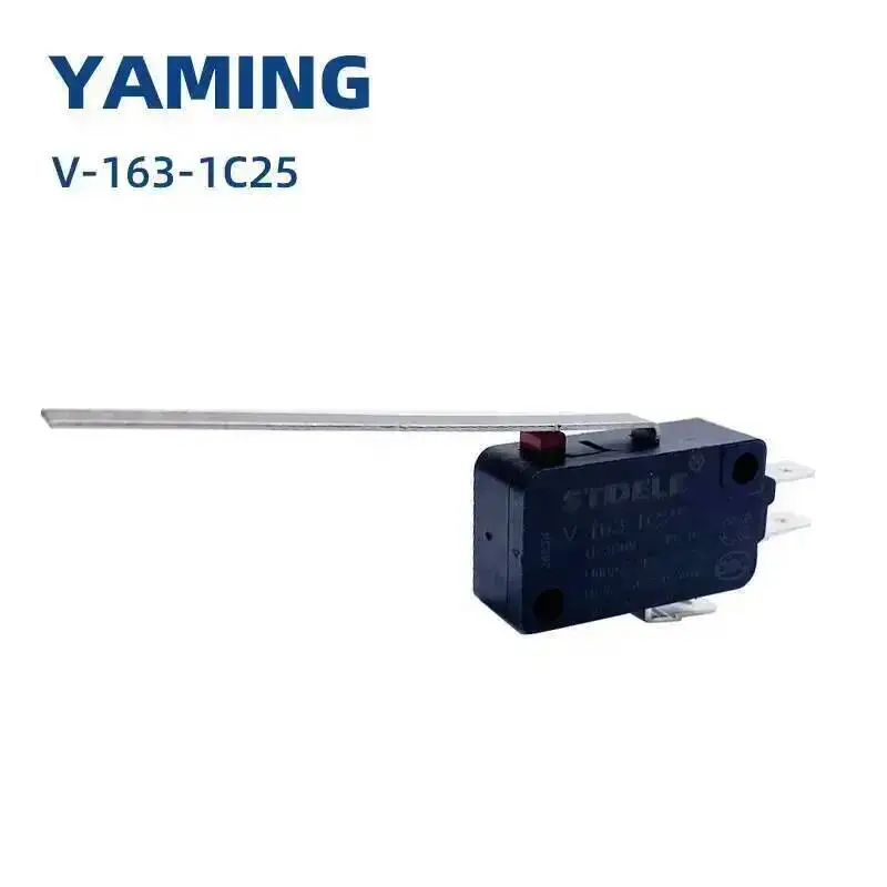 5pcs Micro Switch Limit Travel Switches Silver Contact Momentary Self-reset Handle V-16 V-161 V-162 V-163 V-164 V-165 V-166-1C25