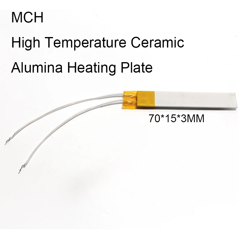 

Нагревательная пластина из глинозема 70xx15x3 мм, промышленная керамика MCH, приподнятая температура, 220 В, 300 Вт, фарфоровая нагрева для профессионального использования