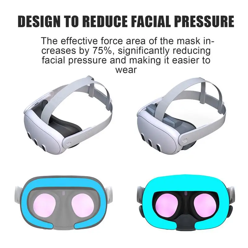 Sweat-proof Eye Pad Soft Protective Mat Replacement Adjustable Lightproof VR Headset Face Memory Foam Padded For Children