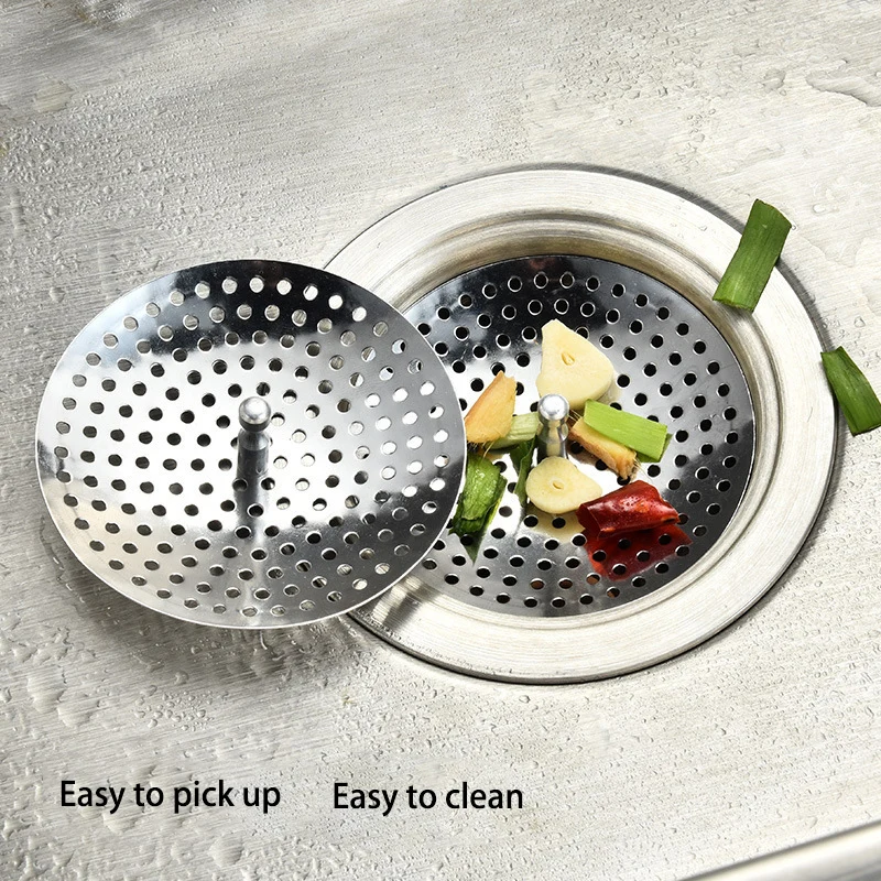 Bathroom Sink Strainer Hair Catcher – 2-Pack Removable Stainless Steel Basket, Pop-Up Stopper Replacement For Kitchen & Bathroom Drains